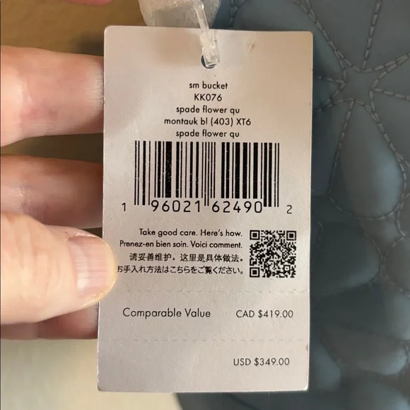 Kate Spade Spade Flower Quilted Fabric Bucket Crossbody Bag - Picture 4 of 5